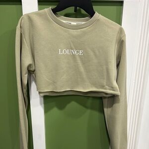 Women's Lounge‎ Tan Crop Sweater